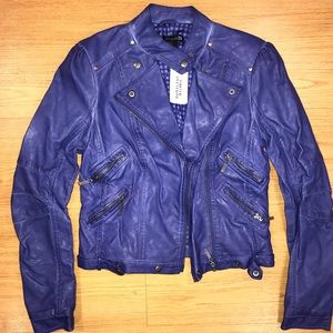 NWT FOREVER 21 ROYAL MOTO JACKET